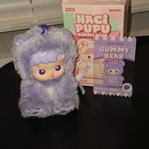 Girls POP MART HACI PUPU Gummy Bear Purple Plush Toy One Size